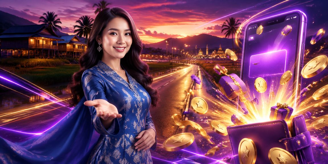 Pemain menikmati bonus VIP di spf50 dalam baju kurung tradisional